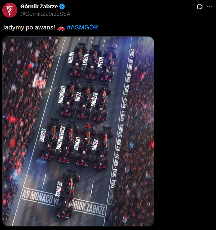 HIT! Tak Górnik Zabrze ZAPREZENTOWAŁ SKŁAD na mecz z AS Monaco xD